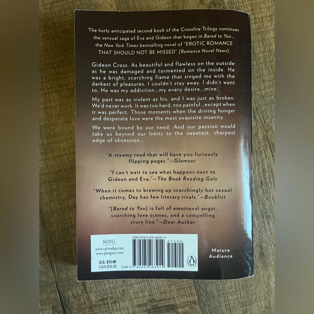Set of two novels. Bared to you & Reflected in you. Silvia Day. Mature audience.